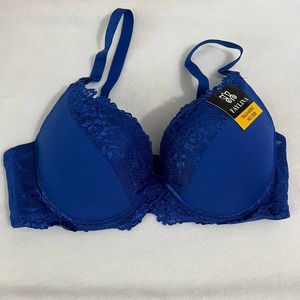 FAYLINA WOMEN UNDERWIRE PUSHUP BRA ROYAL BLUE 34C